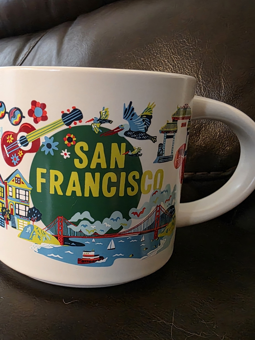Starbucks San Francisco White Mug with Multicolor City Artwork